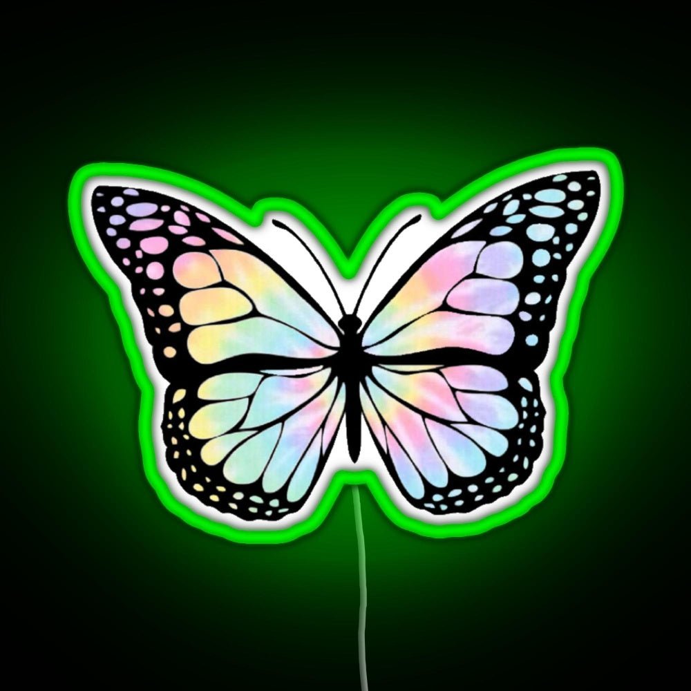 Tie Dye Butterfly Rgb Led Neon Sign Pop Wall Art - Shineneon