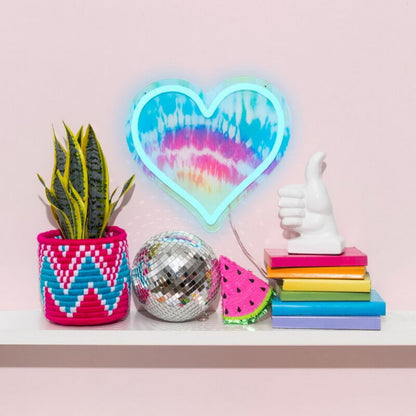 Tiedye Heart Neon Sign Brings Artistic Flair To Teen Rooms | Shineneon