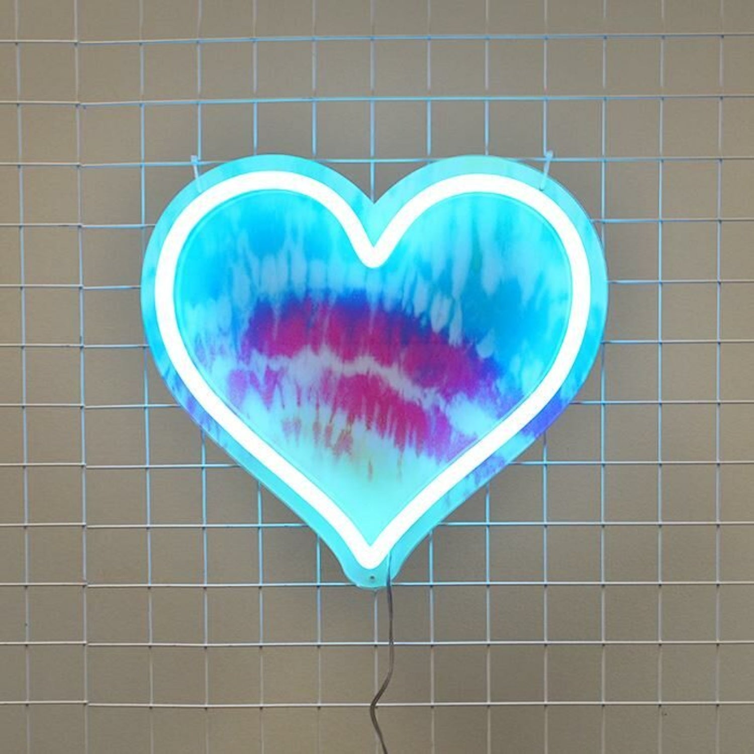 Tiedye Heart Neon Sign Brings Artistic Flair To Teen Rooms | Shineneon