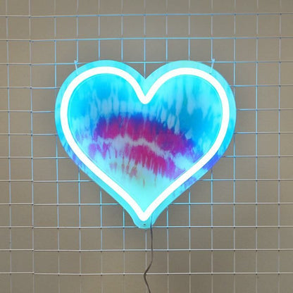 Tiedye Heart Neon Sign Brings Artistic Flair To Teen Rooms | Shineneon