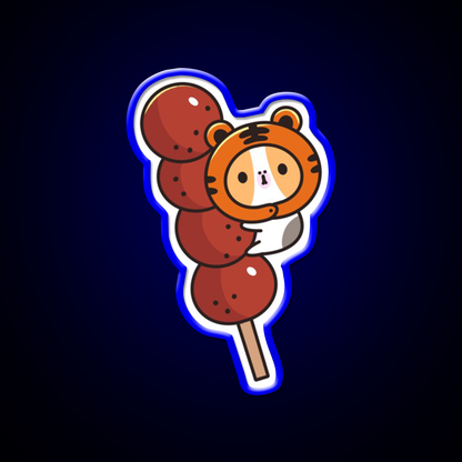 Tiger Bubu And Tanghulu Led Neon Sign Chinese Food Rgb Color