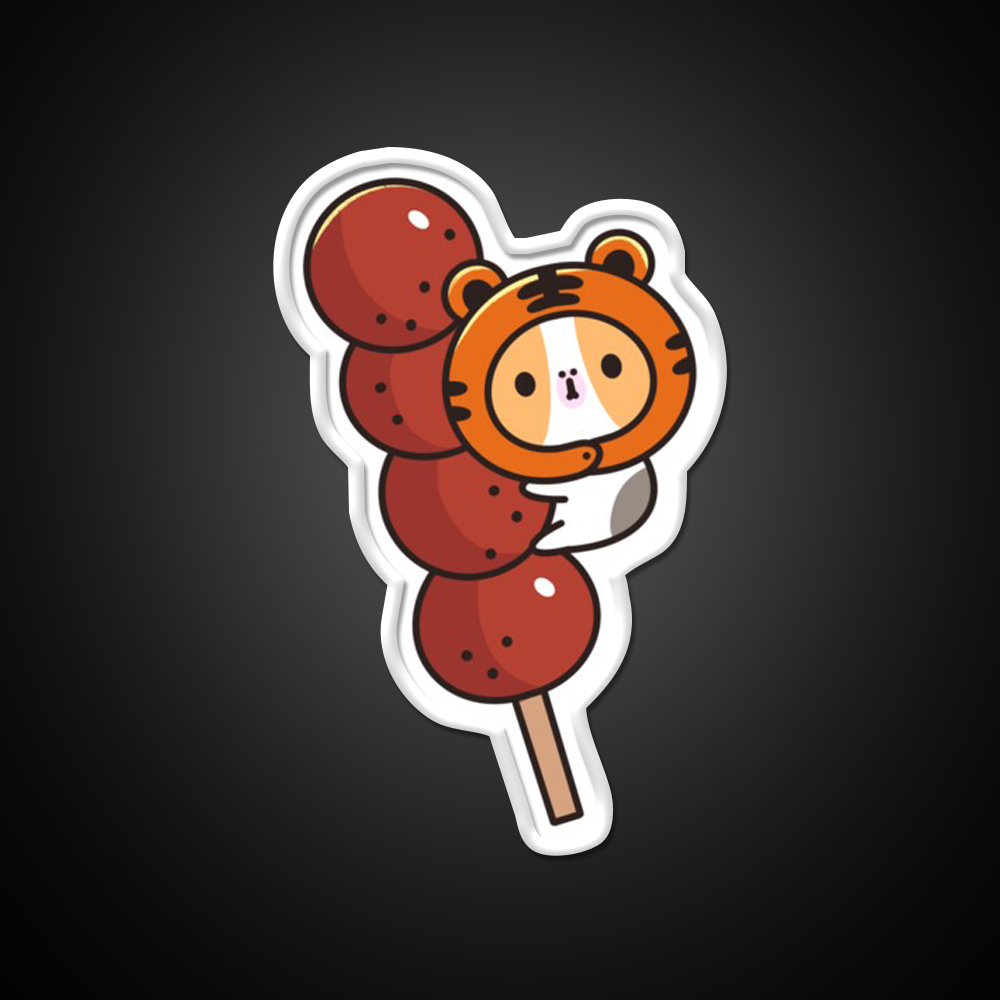 Tiger Bubu And Tanghulu Led Neon Sign Chinese Food Rgb Color