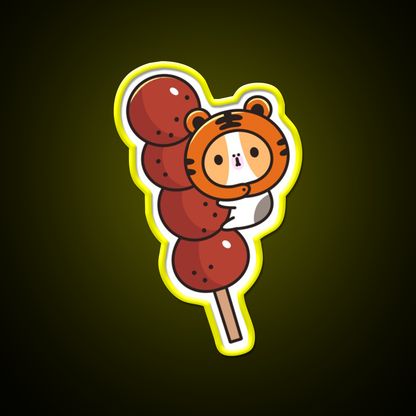 Tiger Bubu And Tanghulu Led Neon Sign Chinese Food Rgb Color