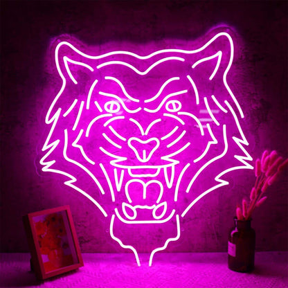 Tiger Head Purple Led Neon Sign | Shineneon