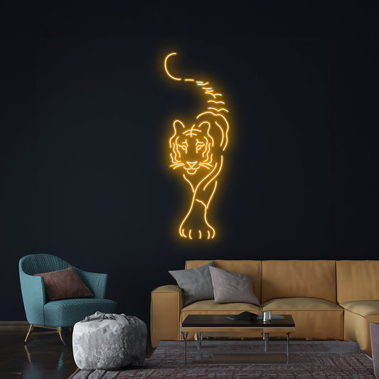 Tiger Led Sign Animal Room Wall Art Decor