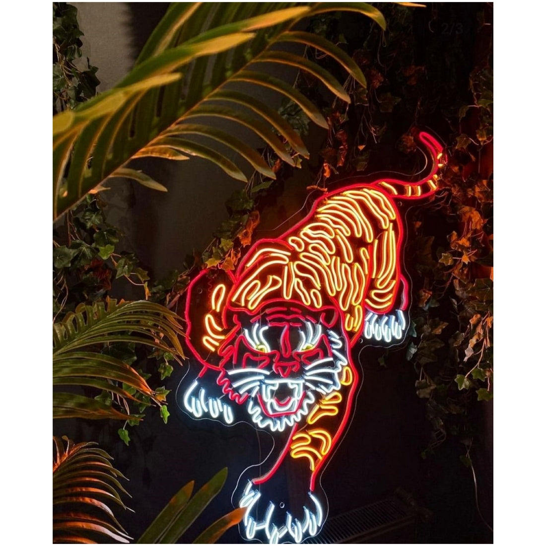 Tiger Motif Led Sign Business Neon Sign