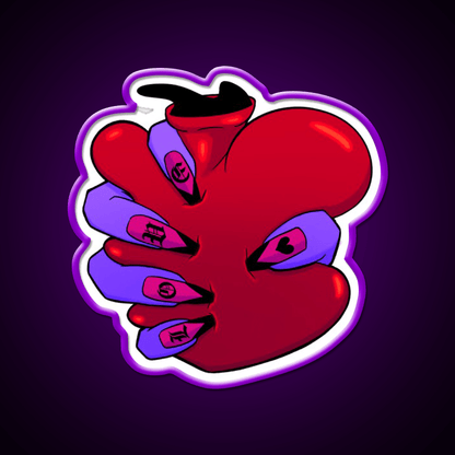 Tight Grip Heart Nail Salon Led Neon Sign Rgb Color - Shineneon