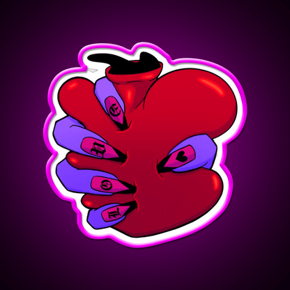 Tight Grip Heart Nail Salon Led Neon Sign Rgb Color - Shineneon