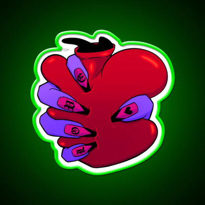 Tight Grip Heart Nail Salon Led Neon Sign Rgb Color - Shineneon
