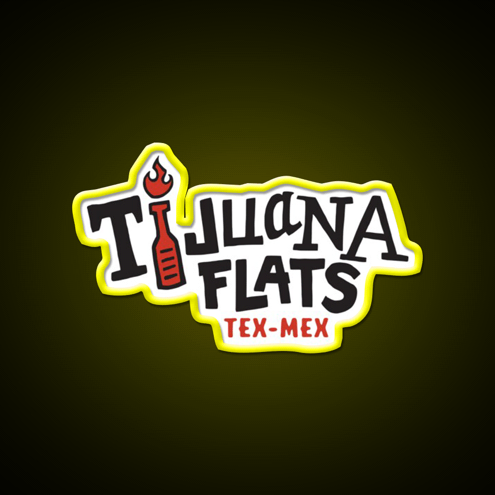 Tijuana Flats Fast Food Led Neon Sign For Burger Place Rgb Color - Custom LED neon sign front view