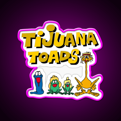 Tijuana Toads And Friends Party Drink Tequila Led Neon Sign Rgb Color - Shineneon