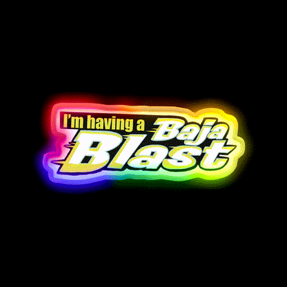 Tik Tok Im Having A Baja Blast Fast Food Led Neon Sign For Burger Place Rgb Color - LED neon sign close-up detail