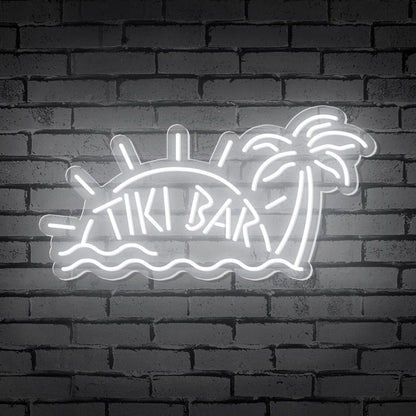 Tiki Bar Tropical Beach Led Neon Sign With Sun Palm Waves For Bars Restaurants | Shineneon