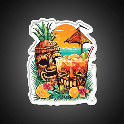Tiki Cocktail Bar Decor Led Neon Sign Rgb Color - Shineneon