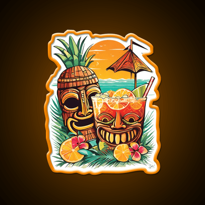 Tiki Cocktail Bar Decor Led Neon Sign Rgb Color - Shineneon