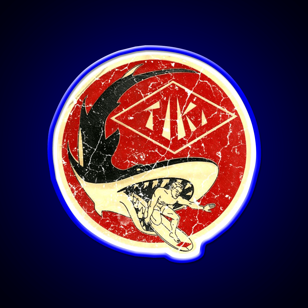Tiki Shark Cocktail Bar Decor Led Neon Sign Rgb Color - Shineneon