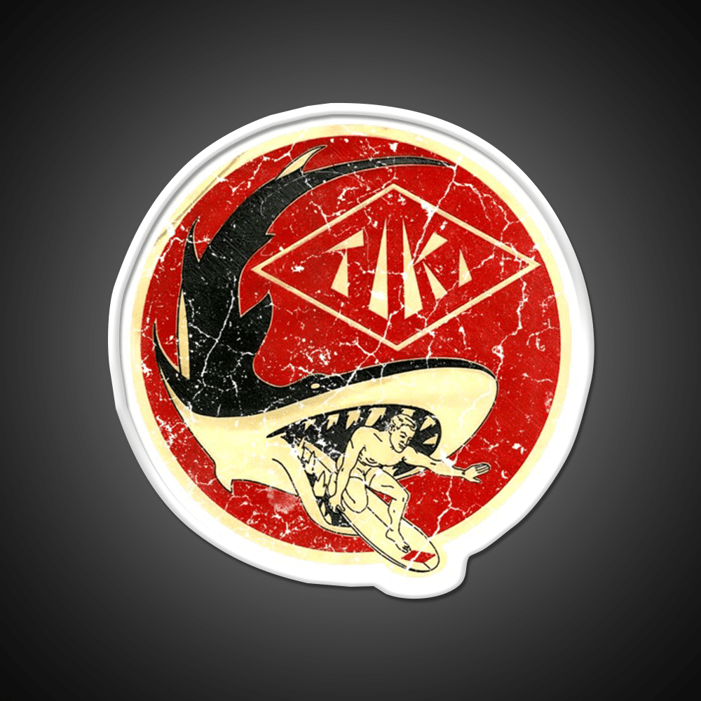 Tiki Shark Cocktail Bar Decor Led Neon Sign Rgb Color - Shineneon