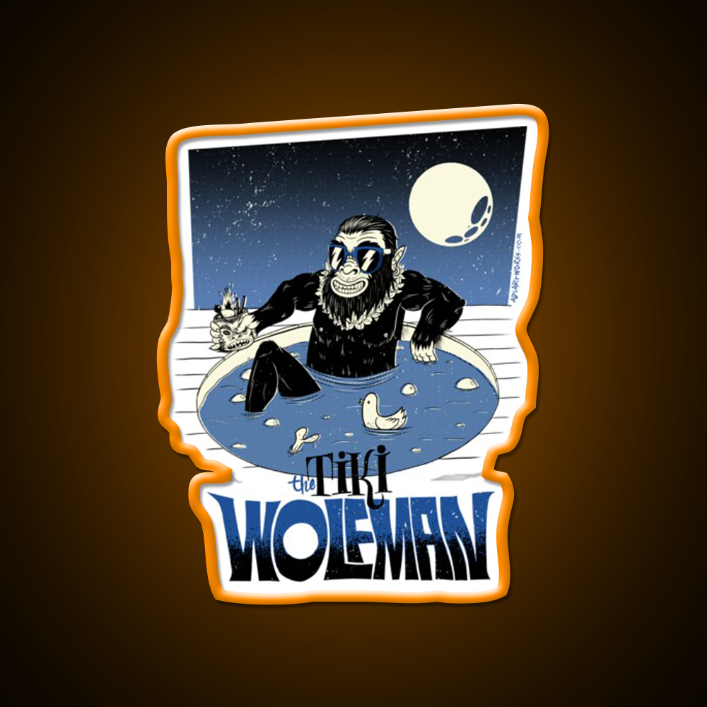 Tiki Wolfman Cocktail Bar Decor Led Neon Sign Rgb Color - LED neon sign view 6