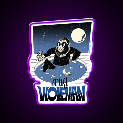 Tiki Wolfman Cocktail Bar Decor Led Neon Sign Rgb Color - LED neon sign view 9