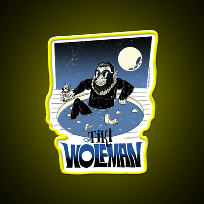 Tiki Wolfman Cocktail Bar Decor Led Neon Sign Rgb Color - LED neon sign view 7