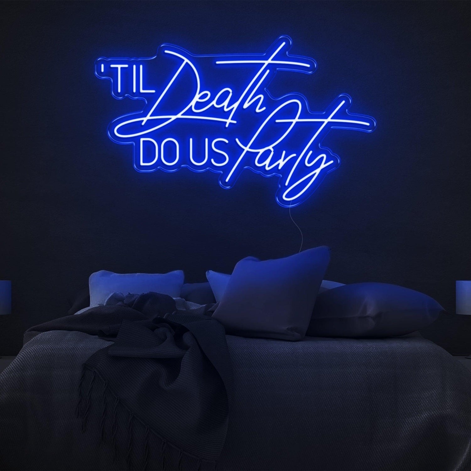 Til Death Do Us Party Green Led Neon Sign For Bedroom And Party Decor | Shineneon