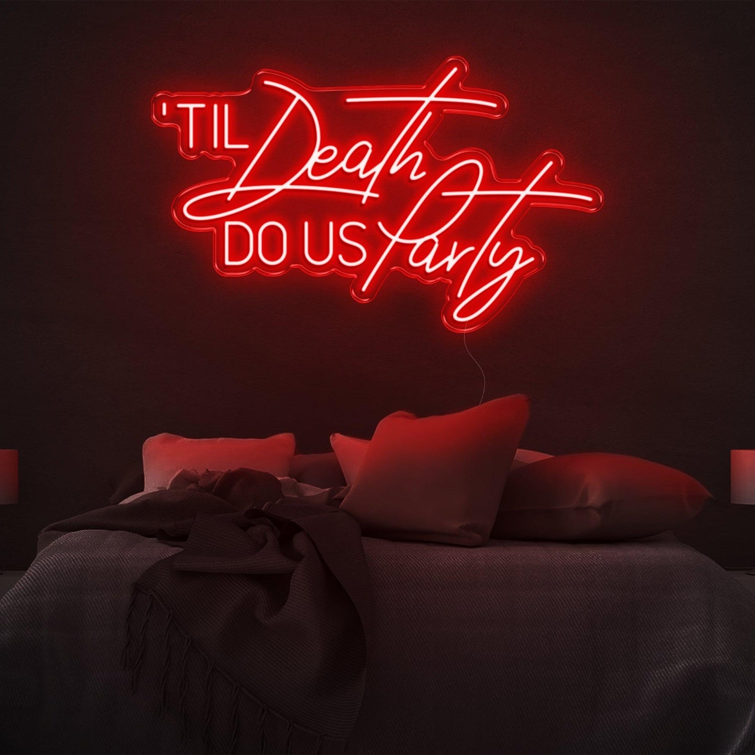 Til Death Do Us Party Green Led Neon Sign For Bedroom And Party Decor | Shineneon