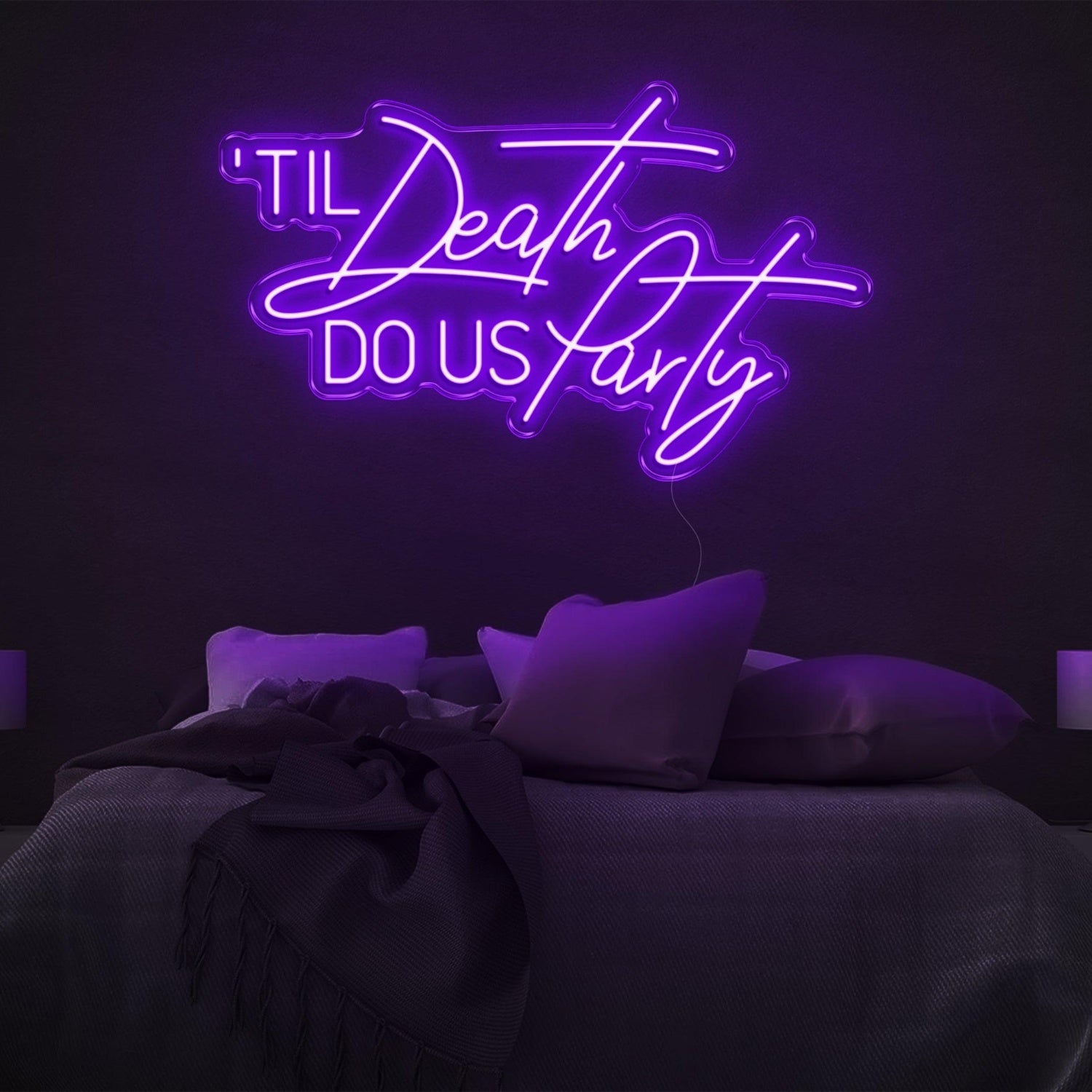 Til Death Do Us Party Green Led Neon Sign For Bedroom And Party Decor | Shineneon