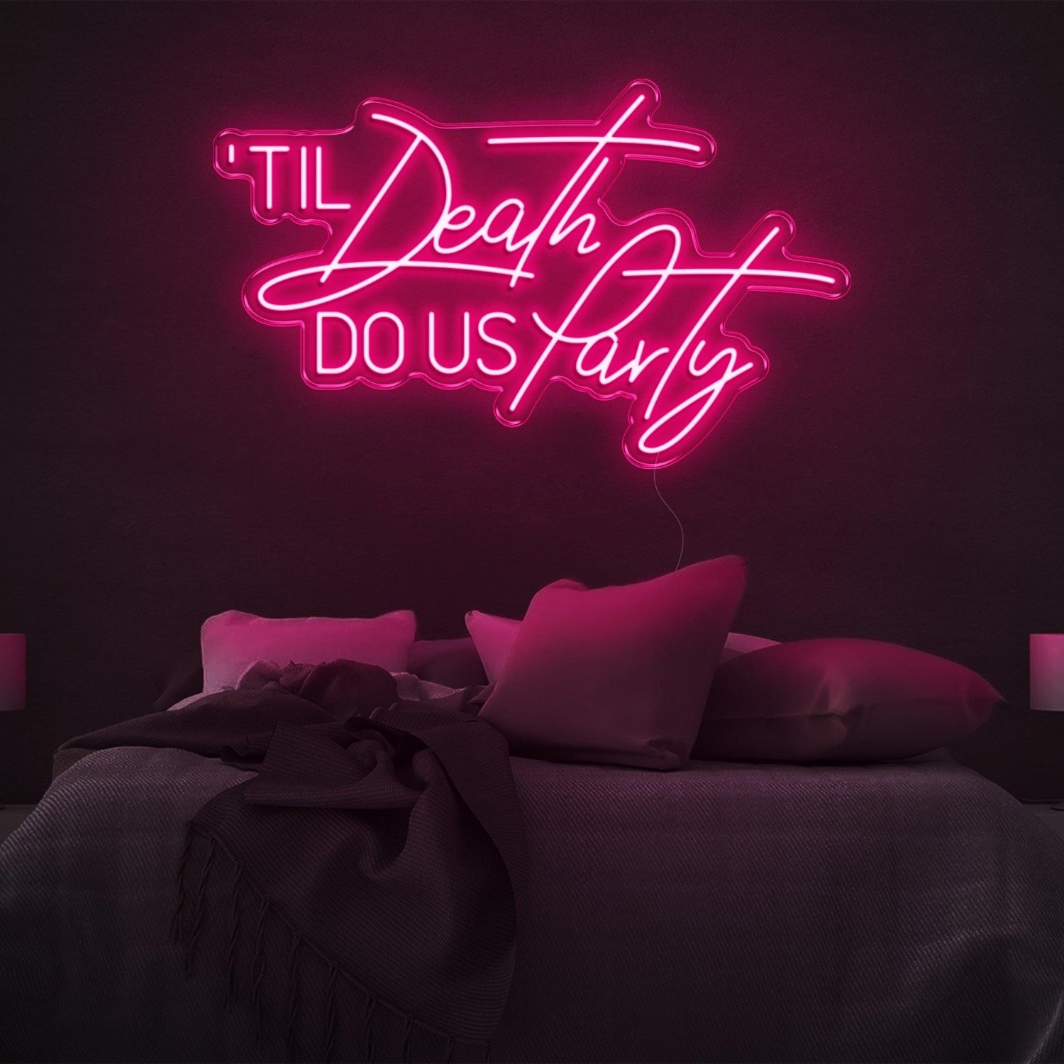 Til Death Do Us Party Green Led Neon Sign For Bedroom And Party Decor | Shineneon