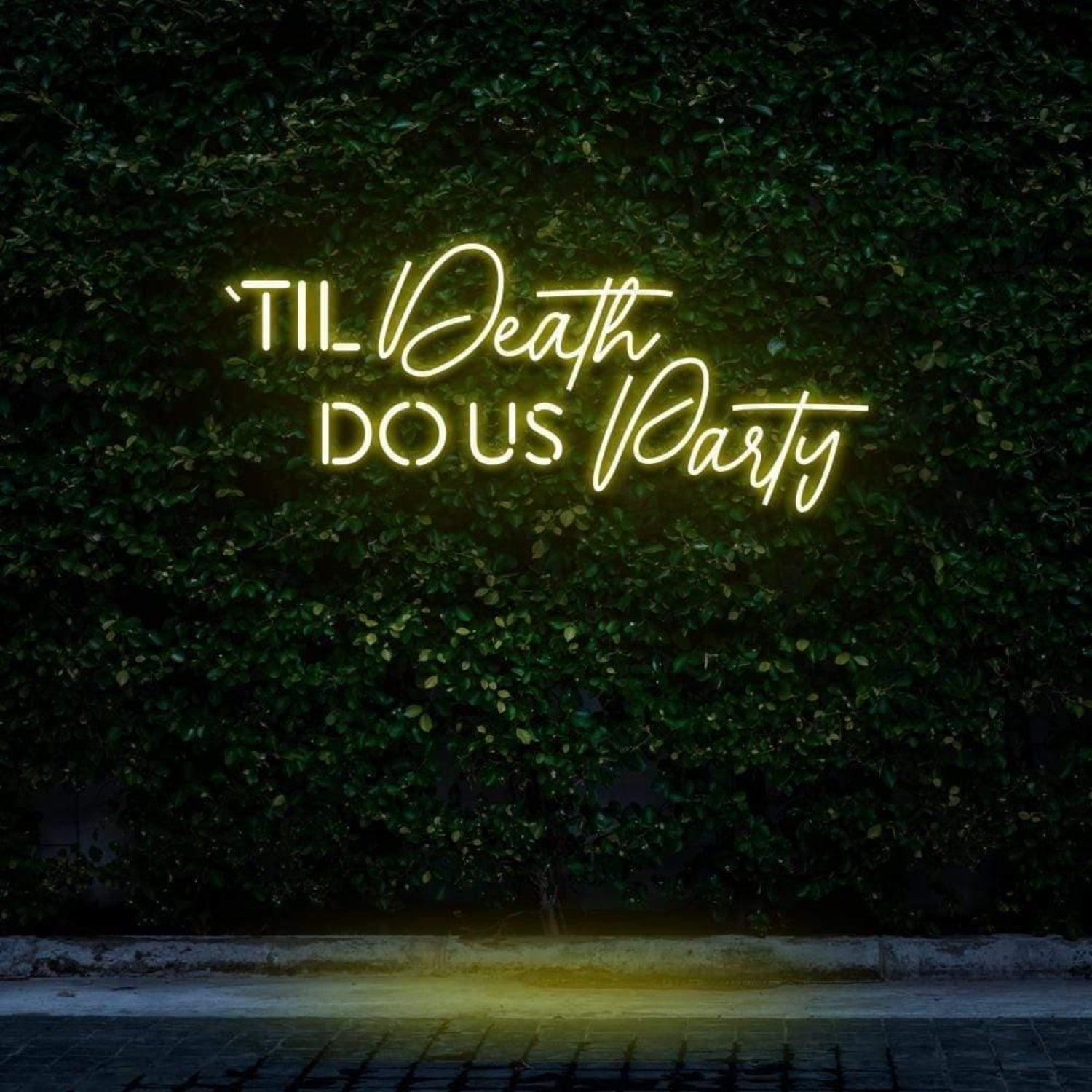 Til Death Do Us Party Led Neon Sign For Outdoor Theme Party Decor | Shineneon