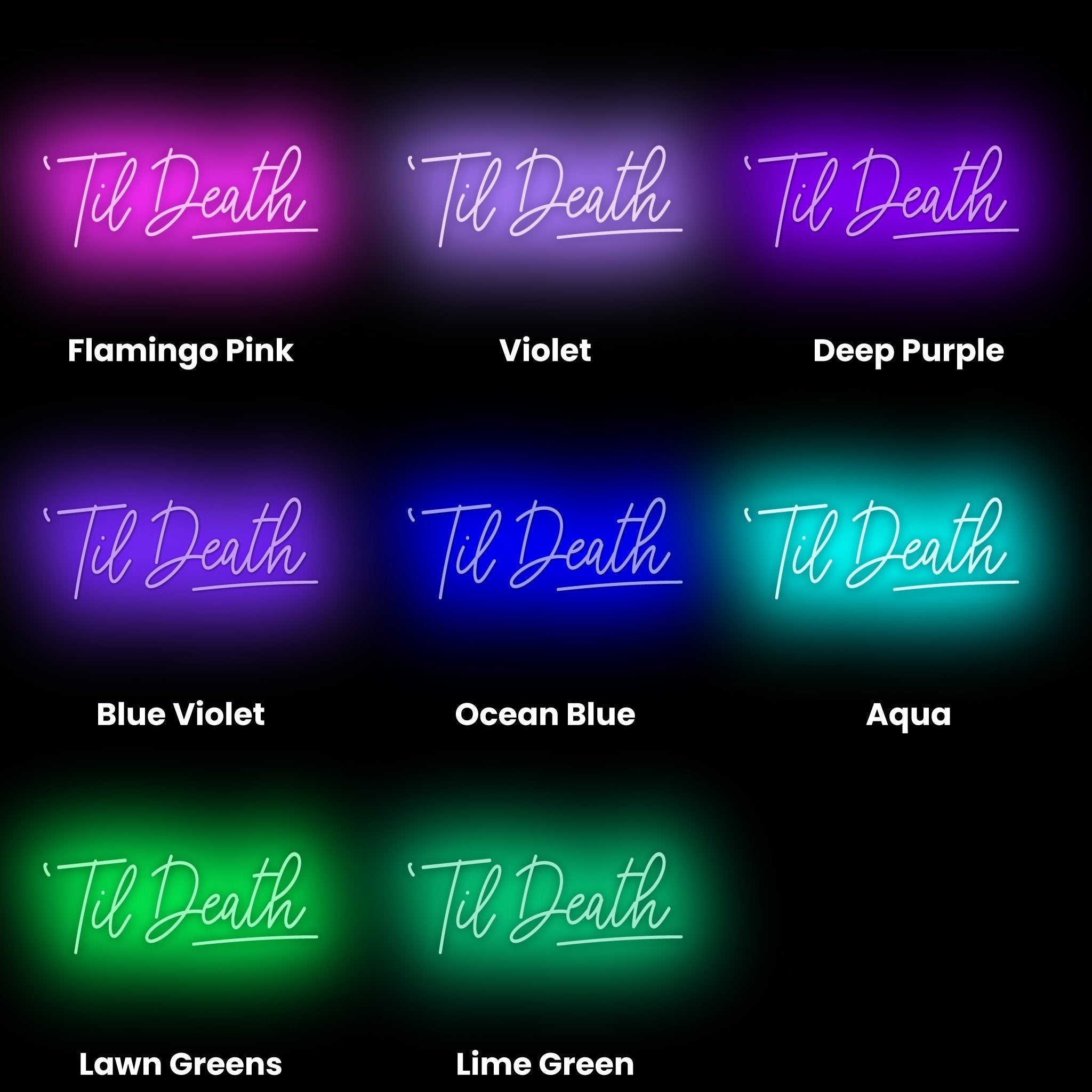 Til Death Led Neon Sign | Shineneon