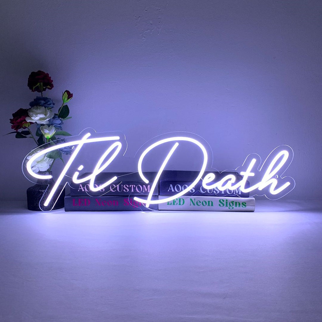 Til Death Led Sign Business Neon Signs Wall Art