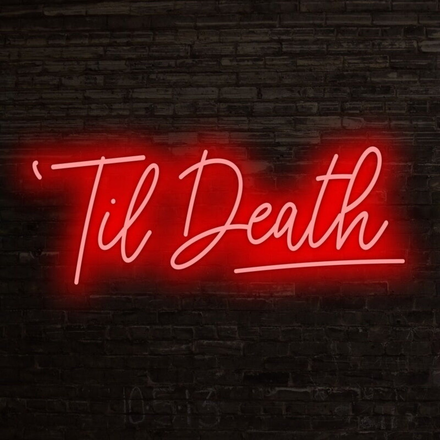 Til Death Neon Sign For Romantic And Gothic-Themed Decor | Shineneon