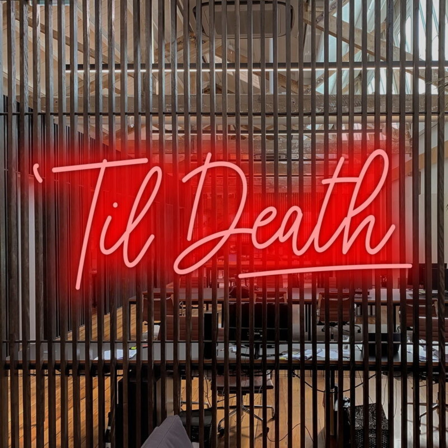 Til Death Neon Sign For Romantic And Gothic-Themed Decor | Shineneon