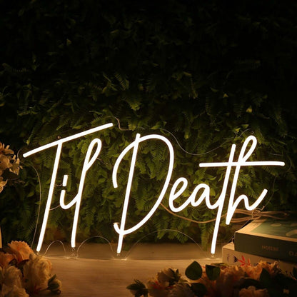 Til Death Yellow Custom Led Neon Sign - Shineneon