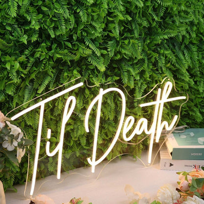 Til Death Yellow Custom Led Neon Sign - Shineneon