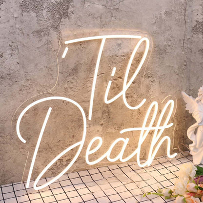 Til Death Yellow Led Neon Sign - Shineneon
