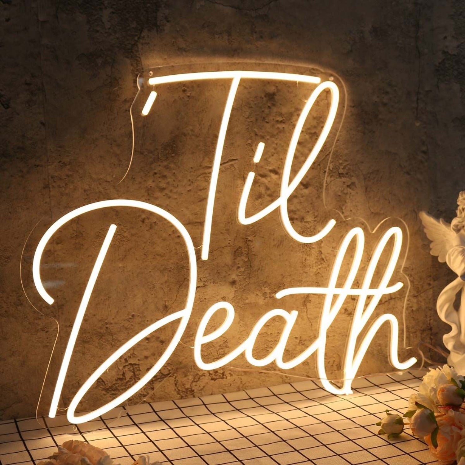 Til Death Yellow Led Neon Sign - Shineneon