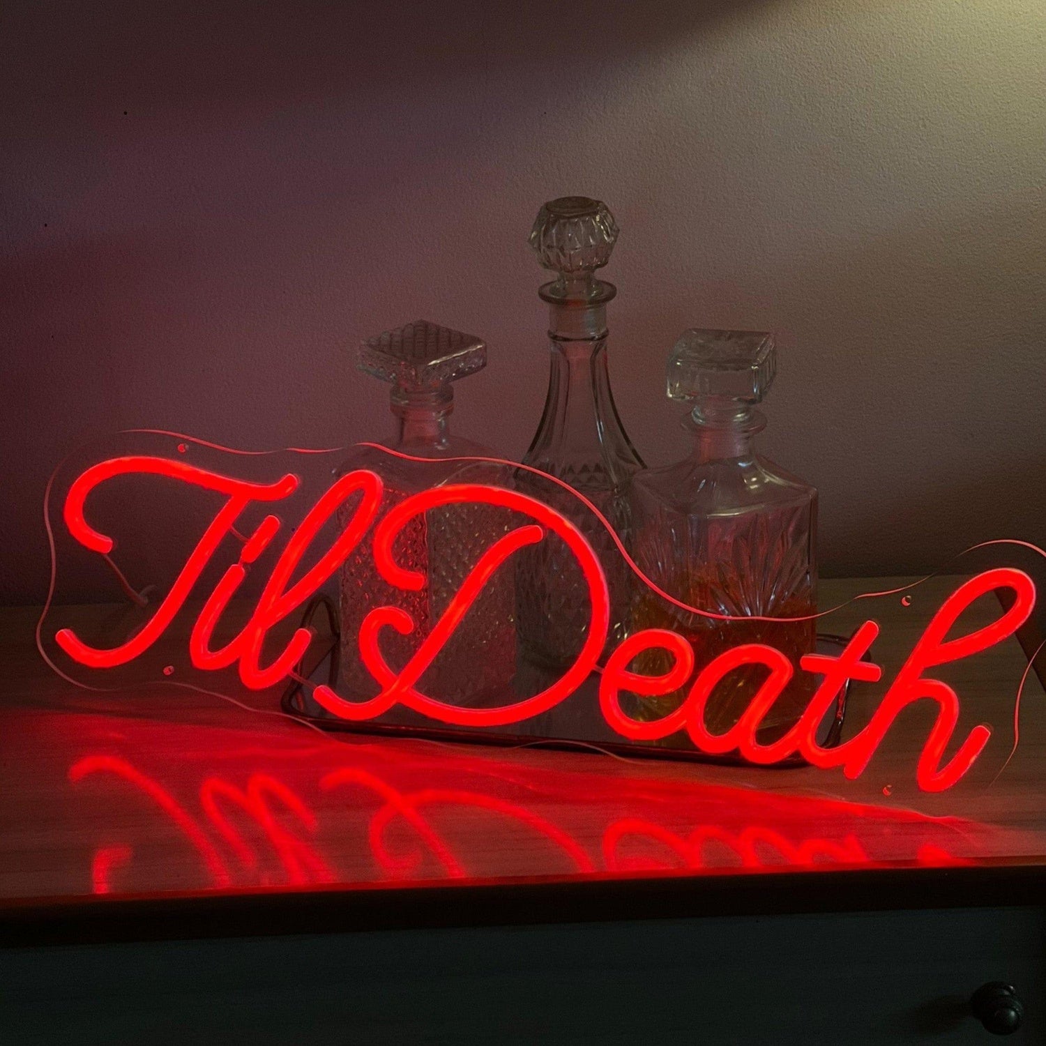 Tildeath Curly Red Led Neon Sign Bar Wedding Plant Decor | Shineneon