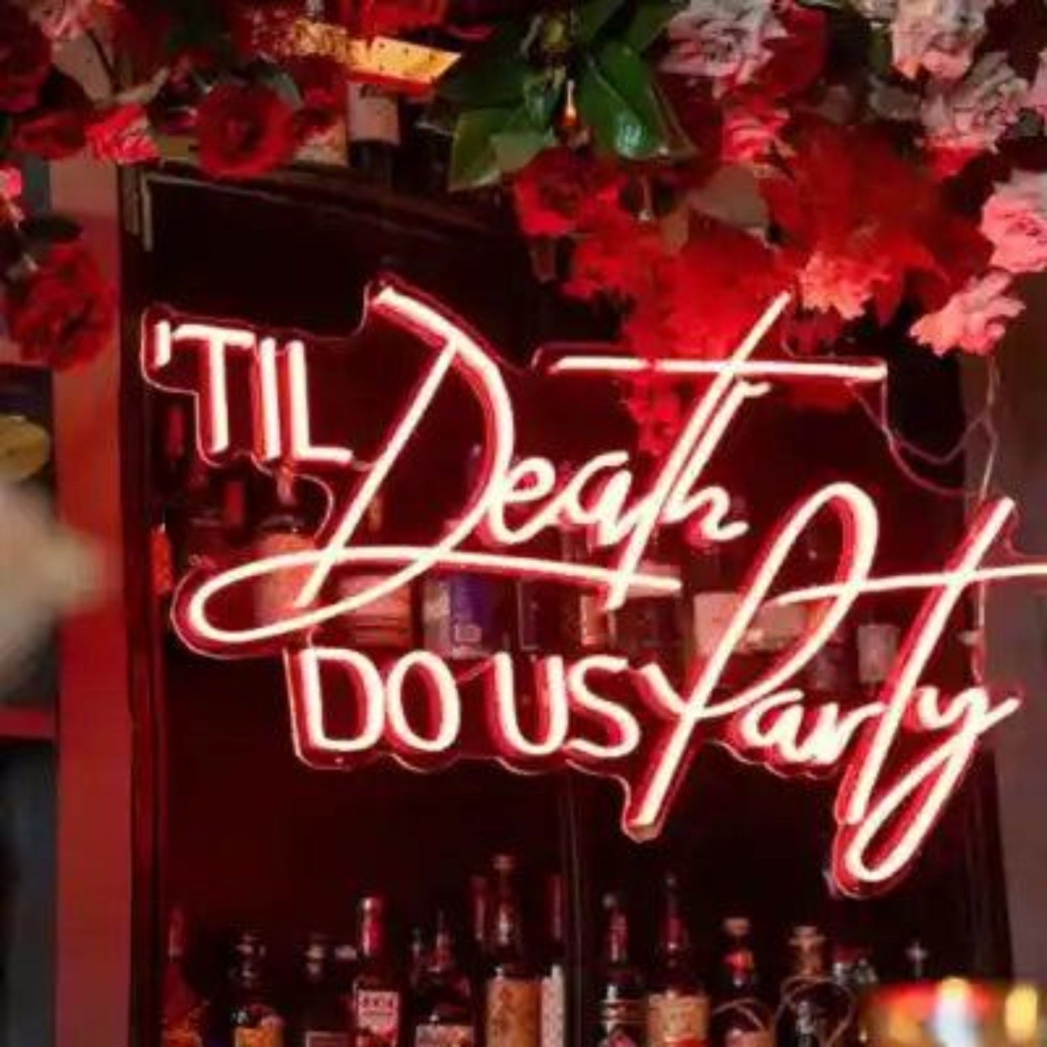 Till Death Do Us Party Red Led Neon Sign For Bar Wedding Decor | Shineneon