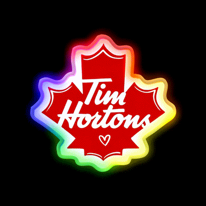 Tim Hortons Cafe Led Neon Sign Espresso Bar Art Rgb Color