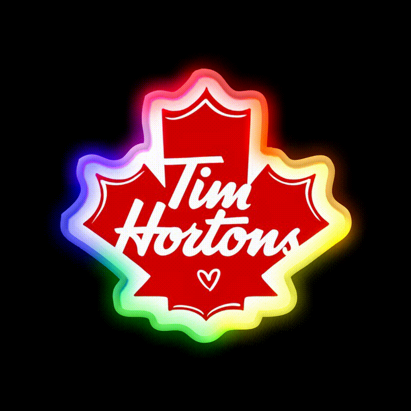 Tim Hortons Cafe Led Neon Sign Espresso Bar Art Rgb Color