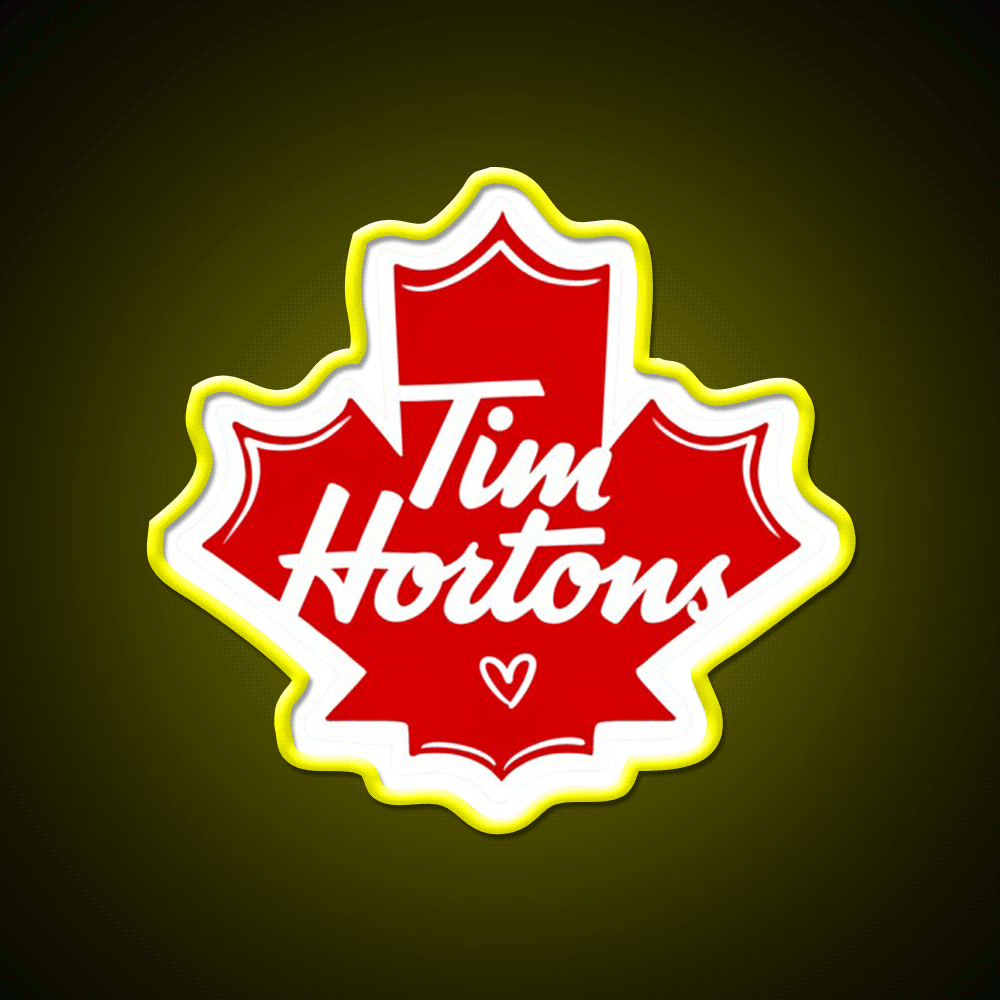 Tim Hortons Cafe Led Neon Sign Espresso Bar Art Rgb Color