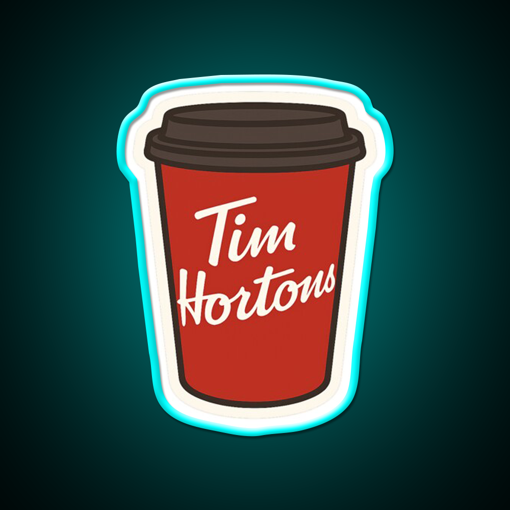 Tim Hortons Coffee Cup Cafe Led Neon Sign Espresso Bar Art Rgb Color