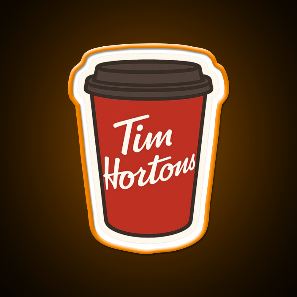Tim Hortons Coffee Cup Cafe Led Neon Sign Espresso Bar Art Rgb Color