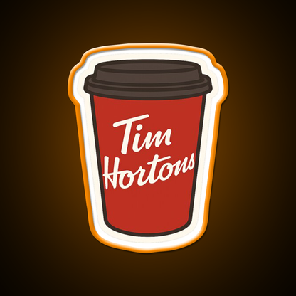Tim Hortons Coffee Cup Cafe Led Neon Sign Espresso Bar Art Rgb Color