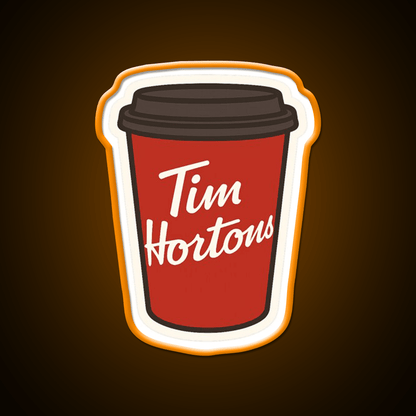 Tim Hortons Coffee Cup Cafe Led Neon Sign Espresso Bar Art Rgb Color - Shineneon