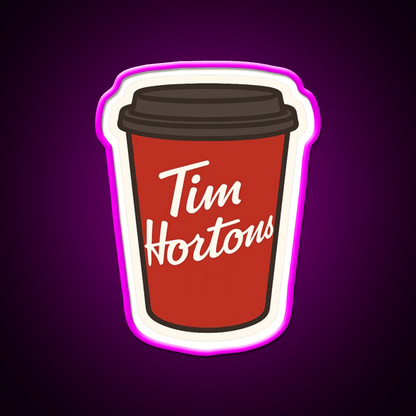 Tim Hortons Coffee Cup Cafe Led Neon Sign Espresso Bar Art Rgb Color - Shineneon