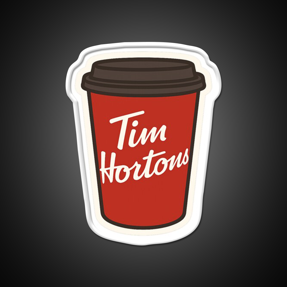 Tim Hortons Coffee Cup Cafe Led Neon Sign Espresso Bar Art Rgb Color