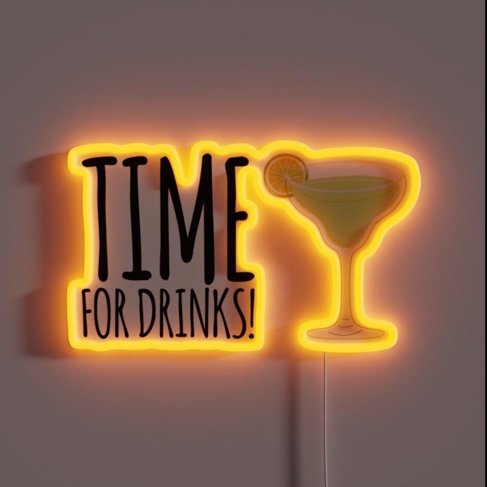 Time For Drinks Rgb Led Neon Sign - Shineneon