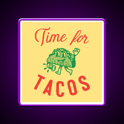 Time For Taco Led Neon Sign Mexican Food Sign Rgb Color - Shineneon